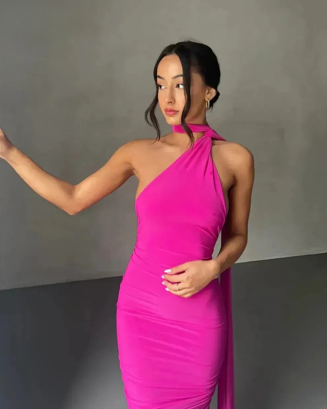 Felina - One Shoulder Cut-Out Maxi Dress