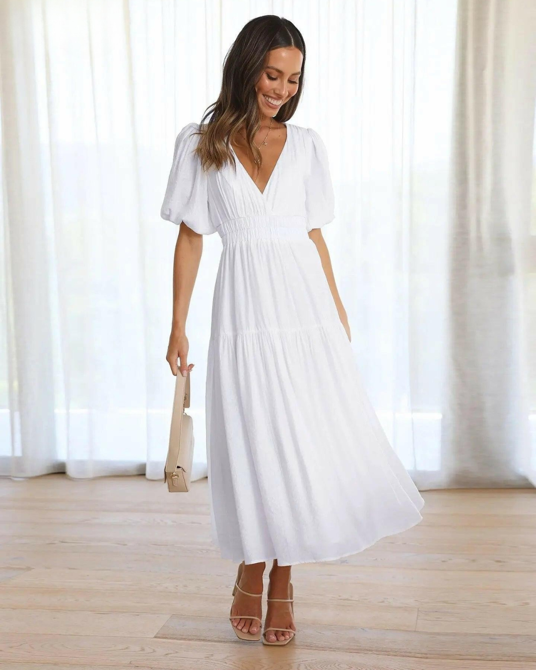 Avalon - Dress with Puff Sleeves