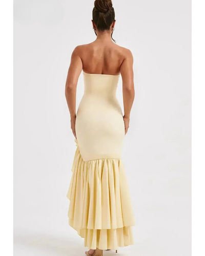 Riviera | Sleeveless Slit Ruffle Maxi Dress