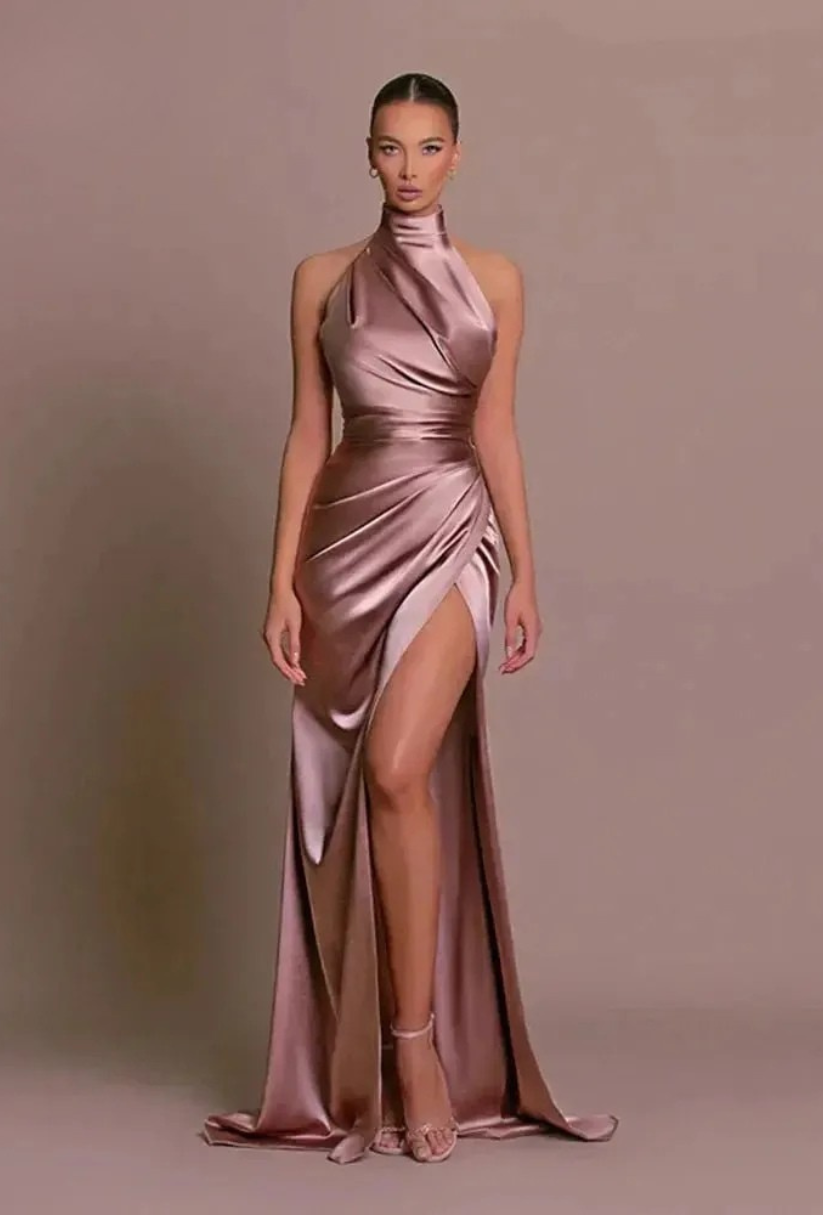 Cleo | Sleek Slit Gown