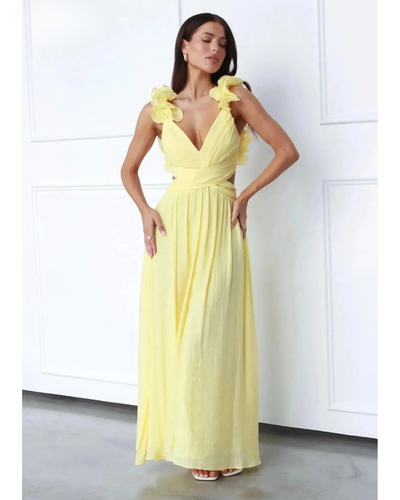 Lanae - Elegant Dress With Deep V-Neck