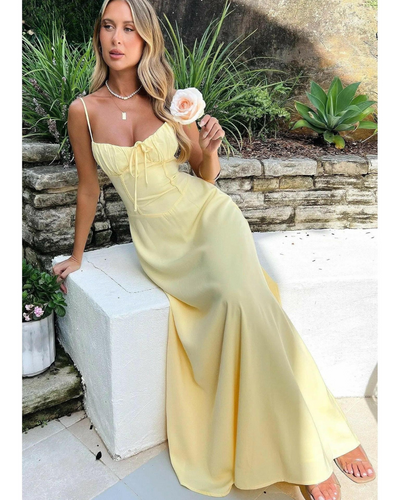 Maelys - Lace-Up Sleeveless Maxi Dress