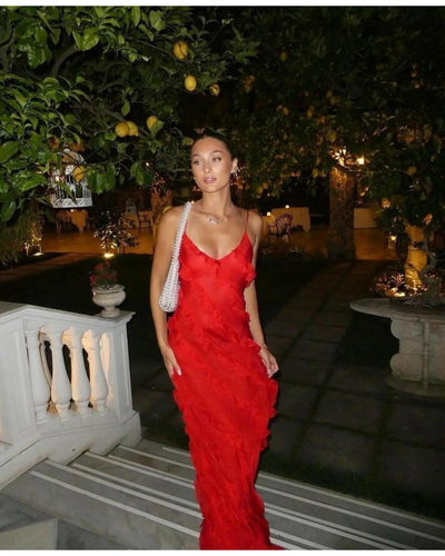 Aliza | Ruffled Maxi Dress