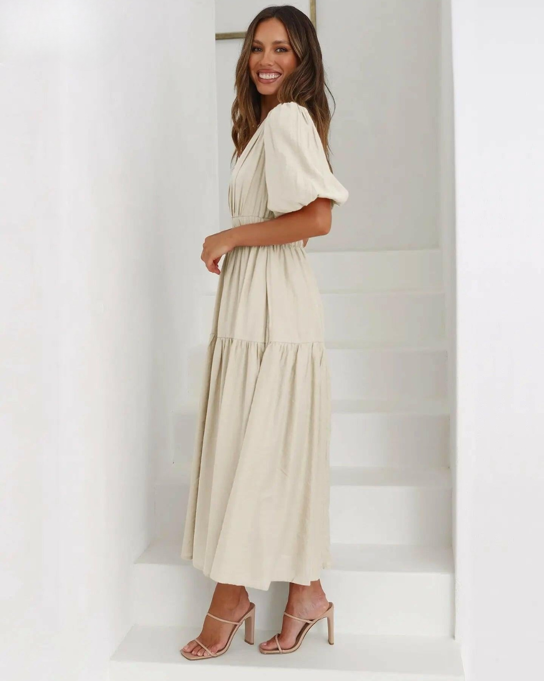 Avalon - Dress with Puff Sleeves