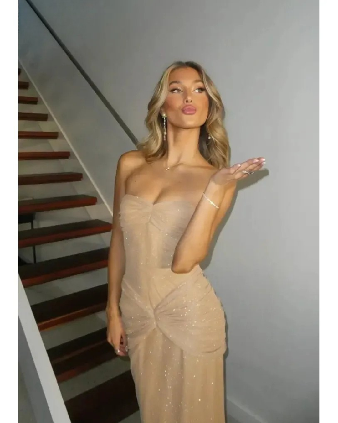 Amalia - Shimmer Fishtail Maxi Dress