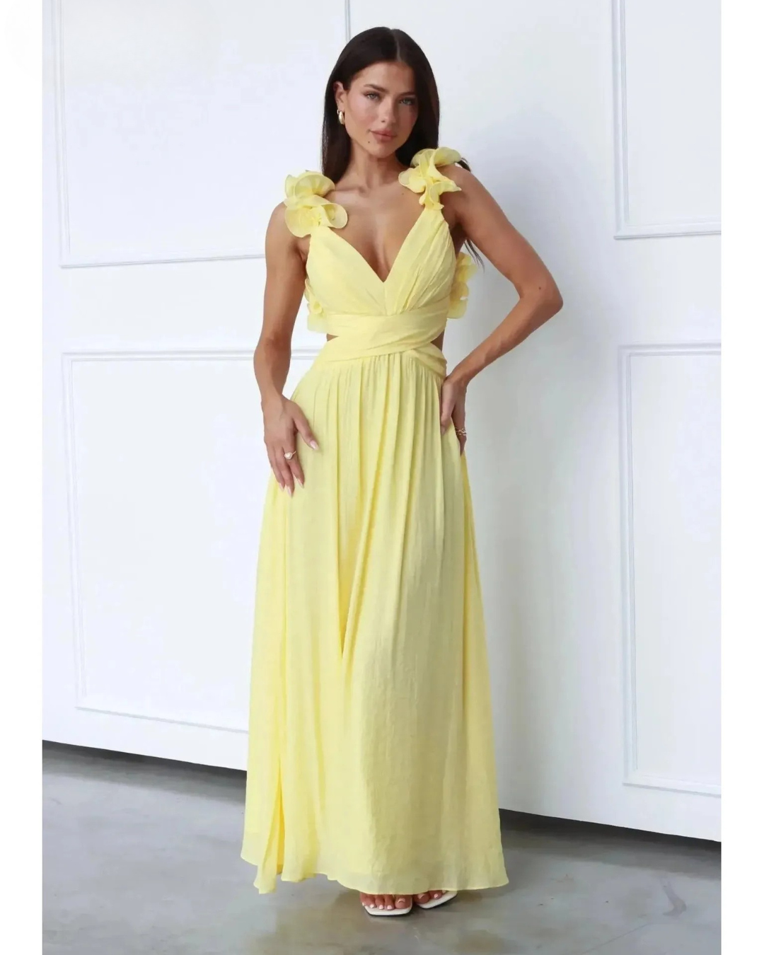 Lanae - Elegant Dress With Deep V-Neck