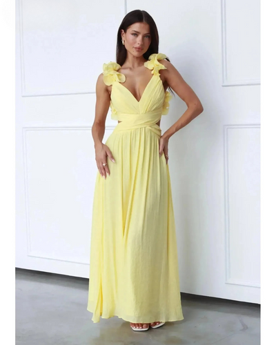 Lanae - Elegant Dress With Deep V-Neck