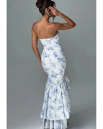 Riviera | Sleeveless Slit Ruffle Maxi Dress