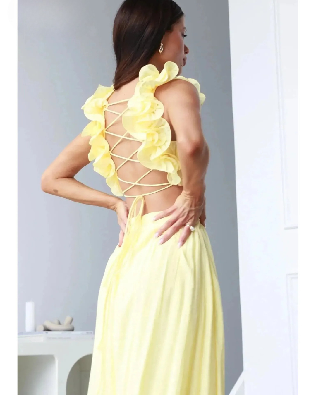 Lanae - Elegant Dress With Deep V-Neck