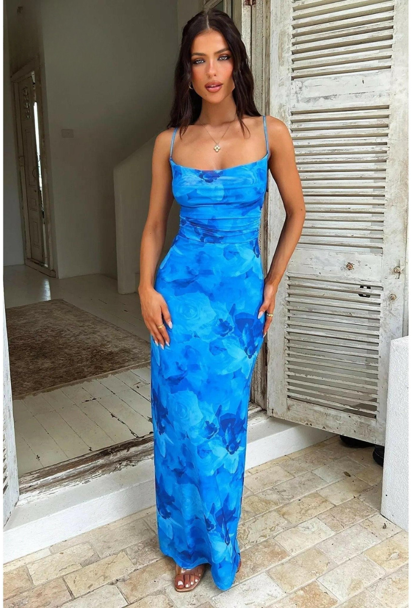 Opal Blue | Elegant knot dress