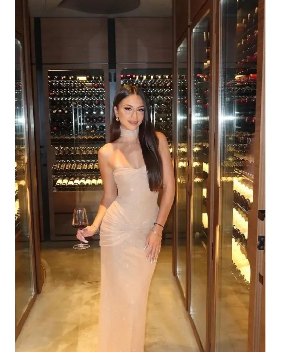 Amalia - Shimmer Fishtail Maxi Dress