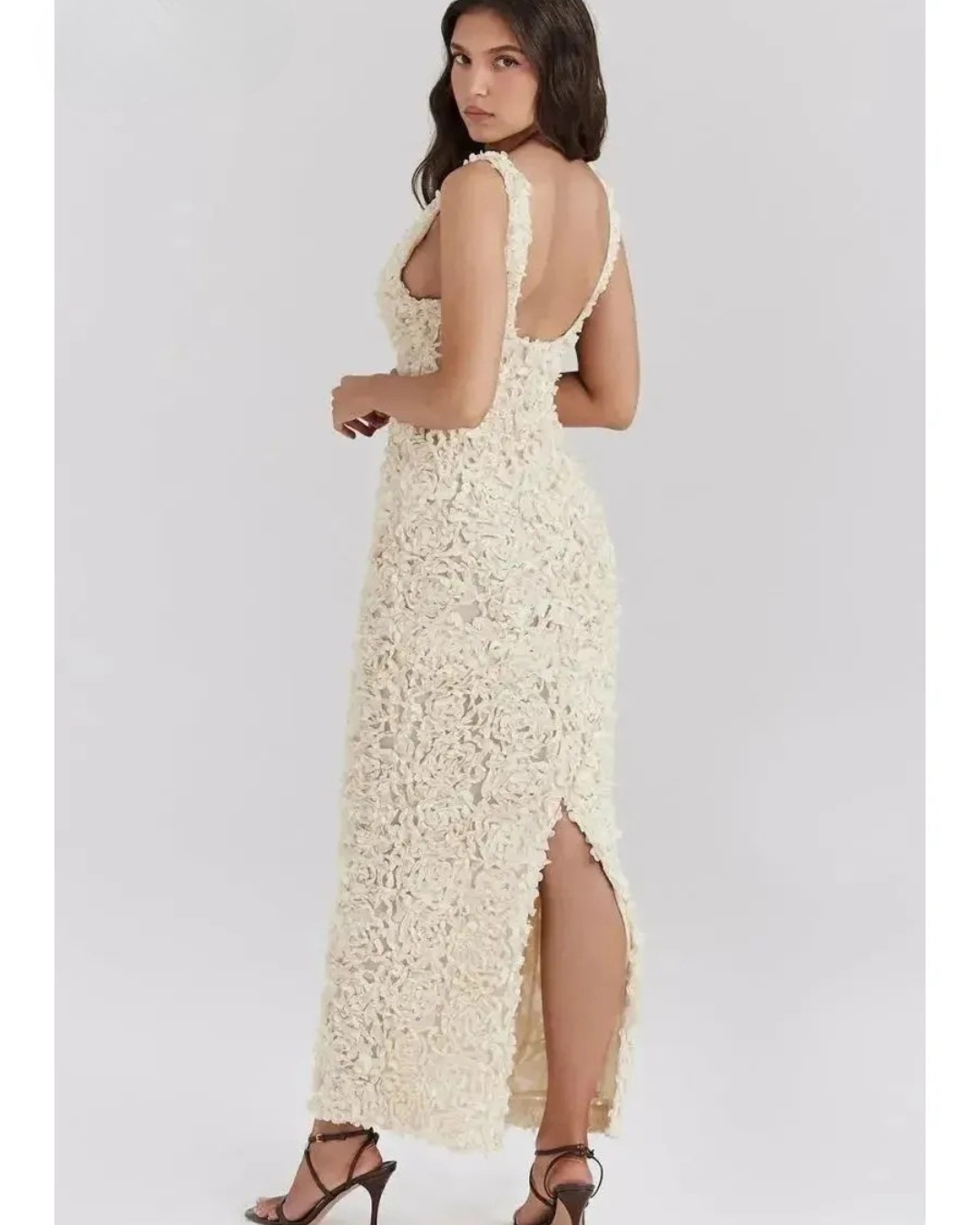 Catalina - Glamour A-Line Floral Maxi Dress