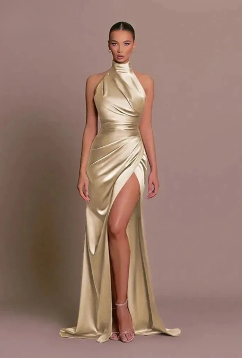 Cleo | Sleek Slit Gown