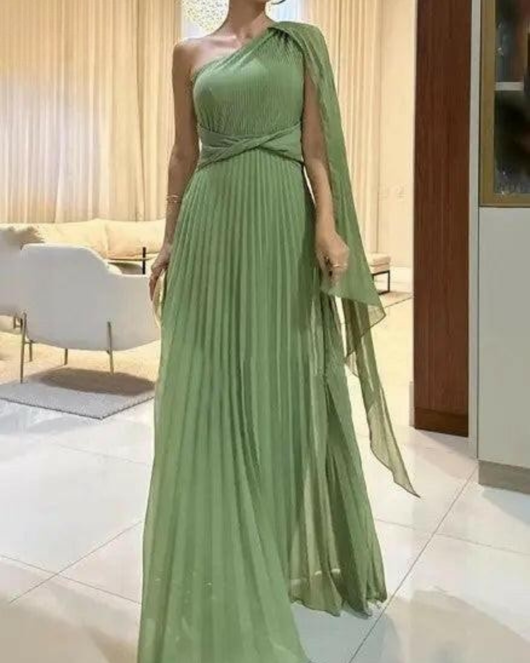 Dalila - Off-Shoulder Pleated Maxi Dress