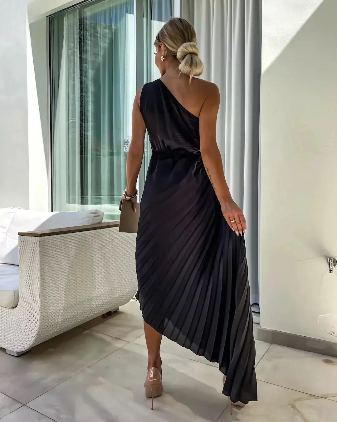 Dariella | Romantic Flower One Shoulder Dress