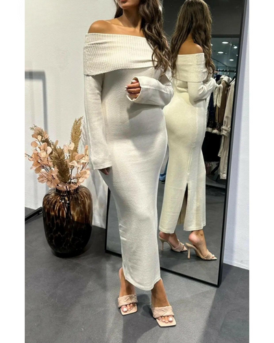 Giuliana - Over-Fold Knitted Maxi Dress