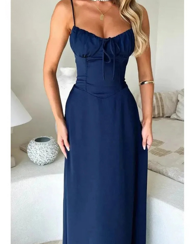 Maelys - Lace-Up Sleeveless Maxi Dress