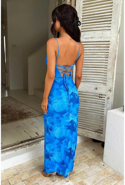 Opal Blue | Elegant knot dress