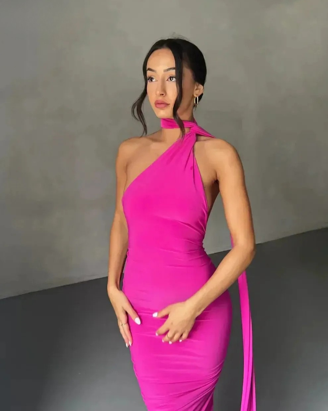 Felina - One Shoulder Cut-Out Maxi Dress