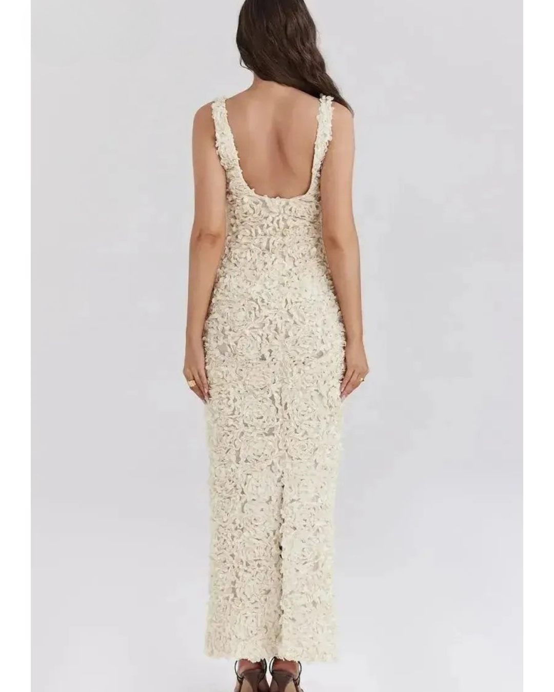 Catalina - Glamour A-Line Floral Maxi Dress