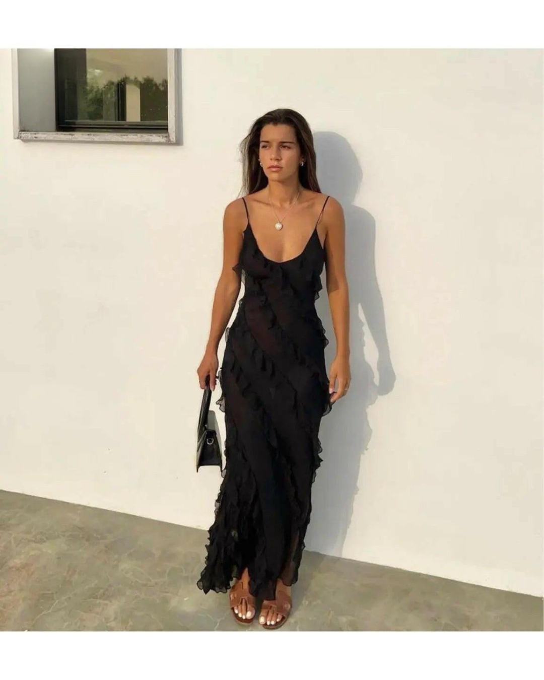 Aliza | Ruffled Maxi Dress