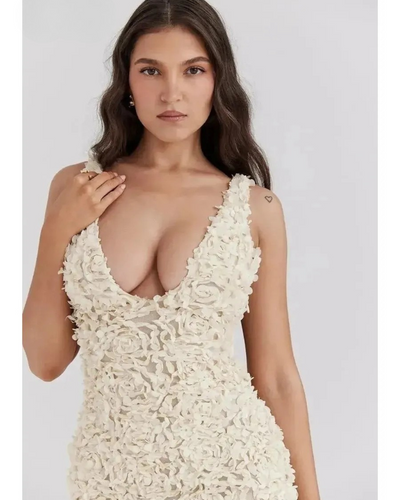 Catalina - Glamour A-Line Floral Maxi Dress