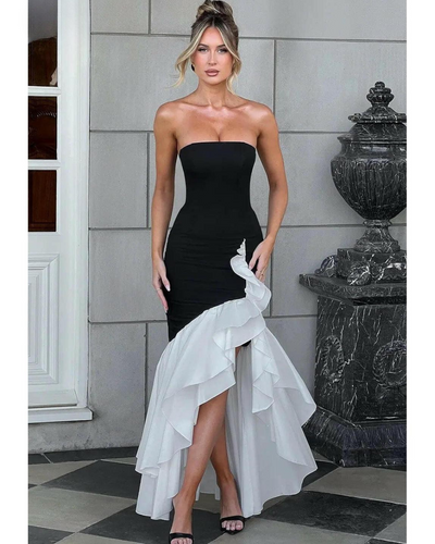 Riviera | Sleeveless Slit Ruffle Maxi Dress