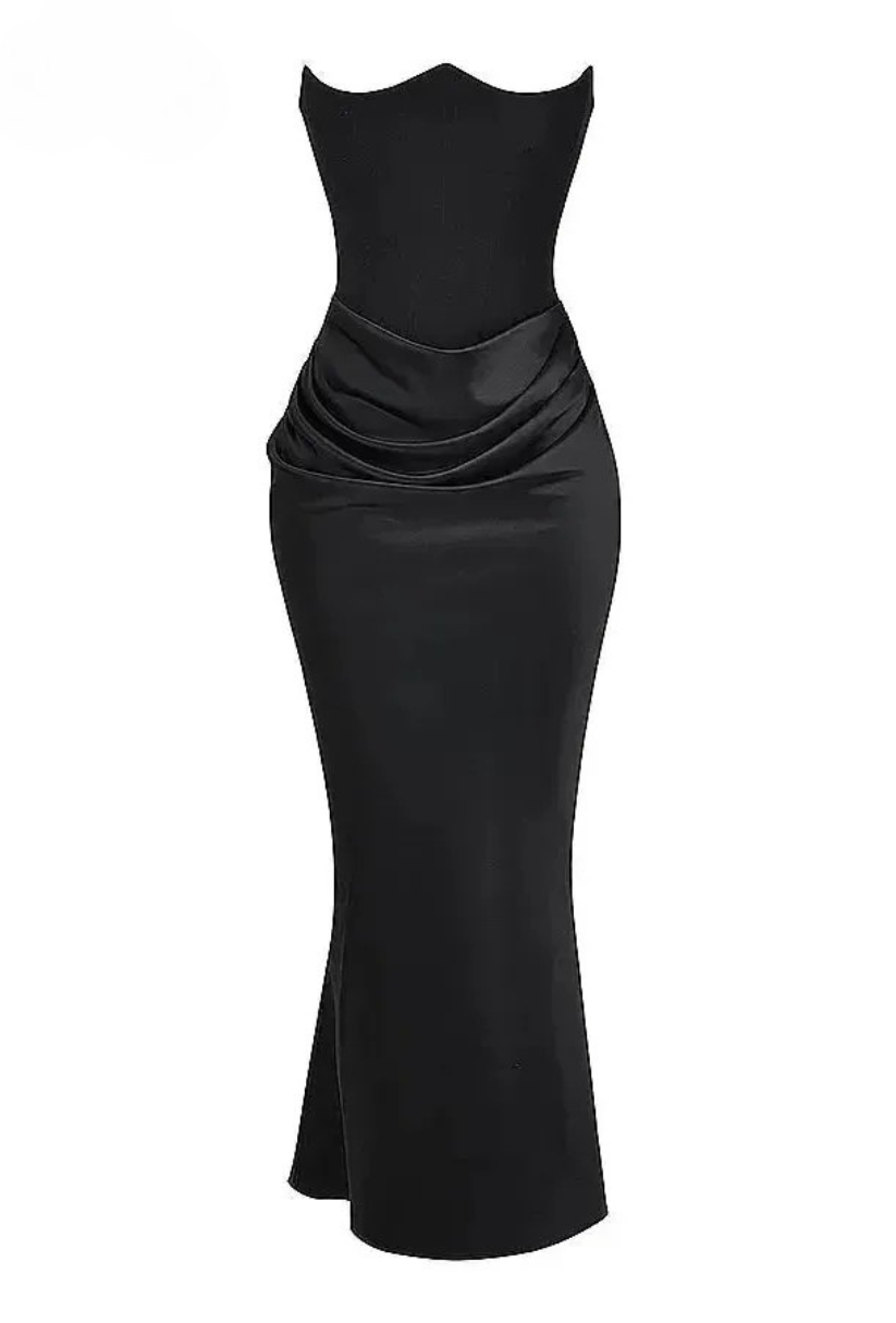 Victoria Noir | Sophisticated Black Maxi Dress
