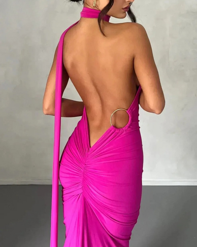 Felina - One Shoulder Cut-Out Maxi Dress