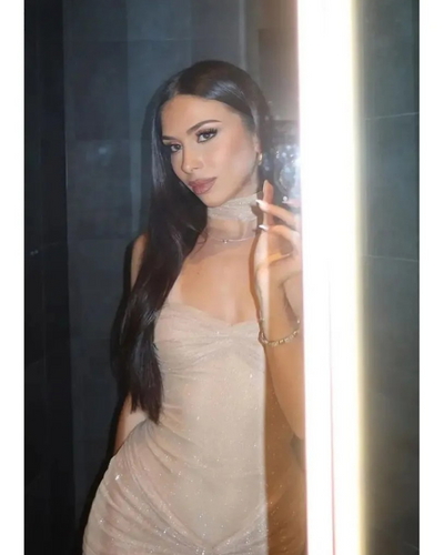 Amalia - Shimmer Fishtail Maxi Dress