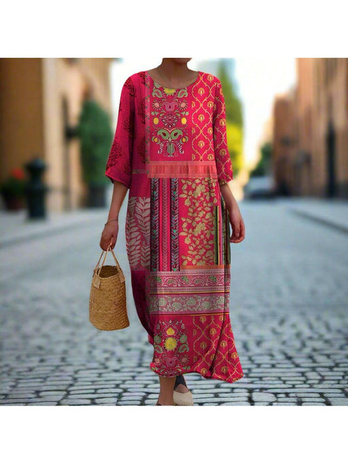Adeline™ - Flowy Ethnic Dress