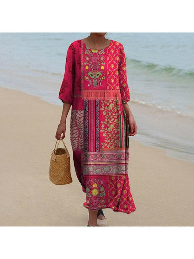 Adeline™ - Flowy Ethnic Dress
