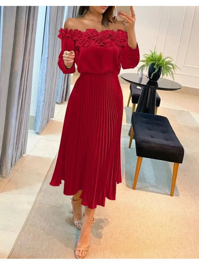 Aria - Stunning Off Shoulder Maxi Dress