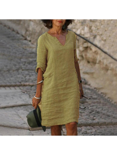 Beth™ - Relaxed V-Neck Dress