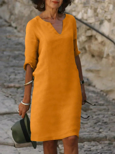 Beth™ - Relaxed V-Neck Dress