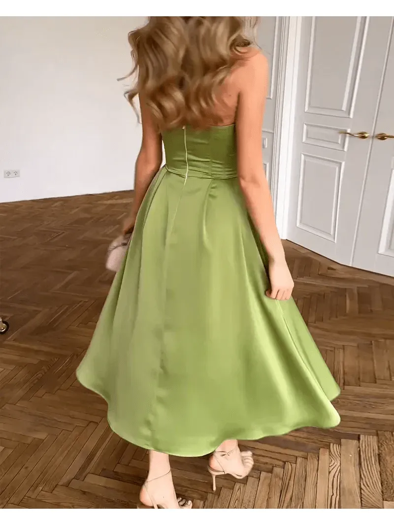 Bianca - Chic Strapless Midi Dress