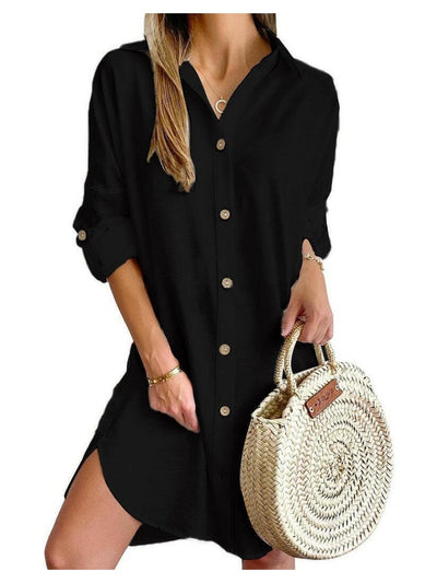 Cassy™ - Button-Up Shirt Dress
