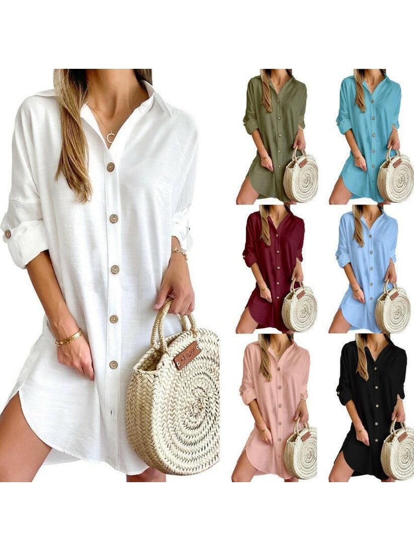 Cassy™ - Button-Up Shirt Dress