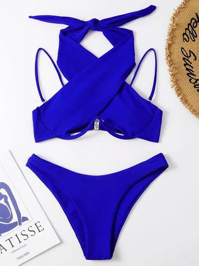Cross Beach Bikini Set