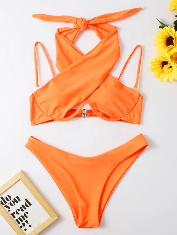 Cross Beach Bikini Set