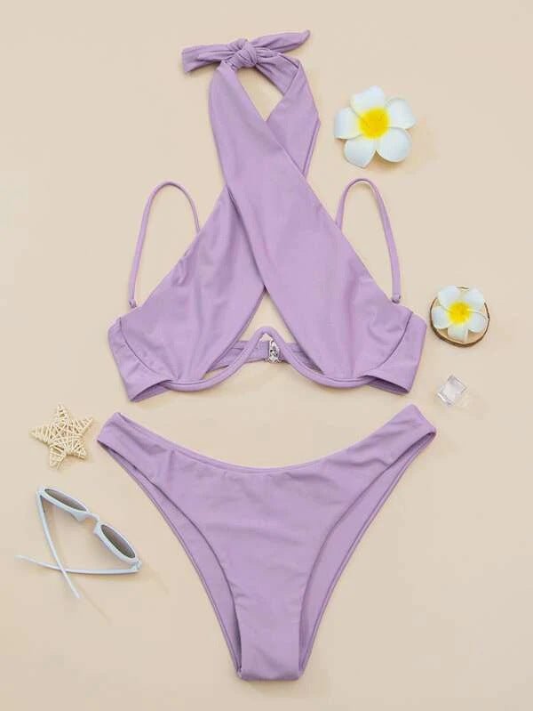 Cross Beach Bikini Set