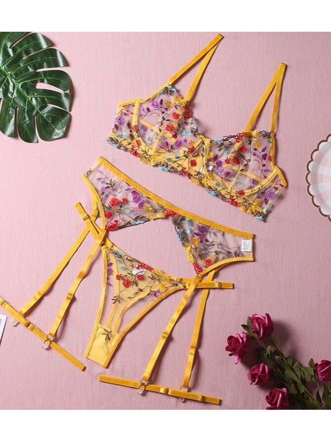 Daisy | 3-Piece French Lingerie Set