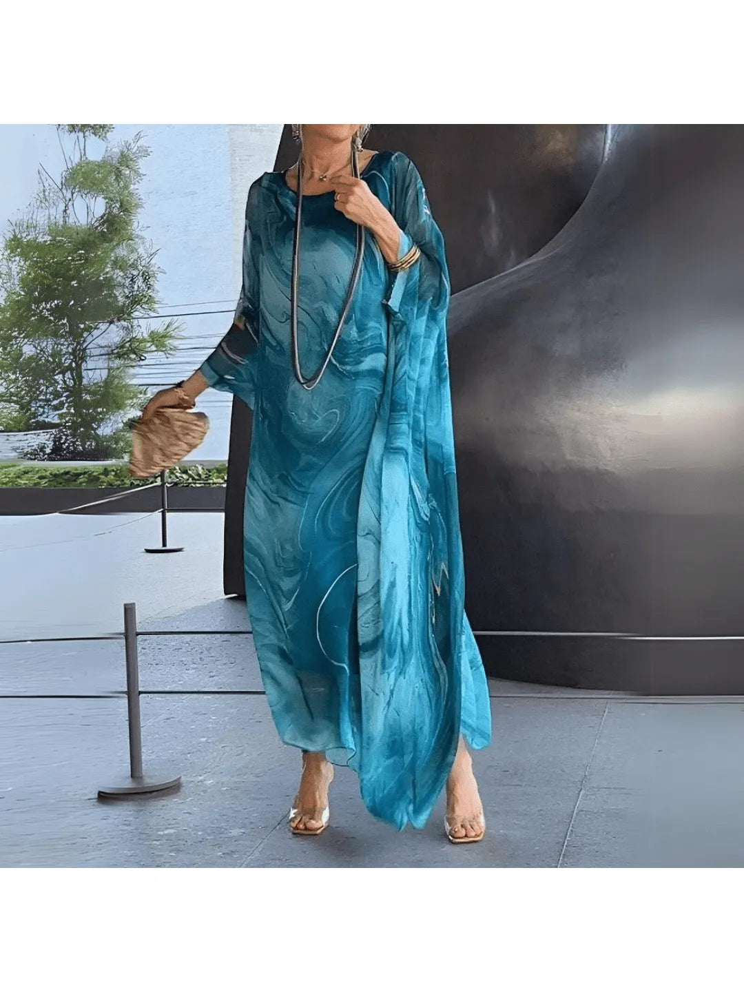 Laura™ - Charming Silk Chiffon Dress