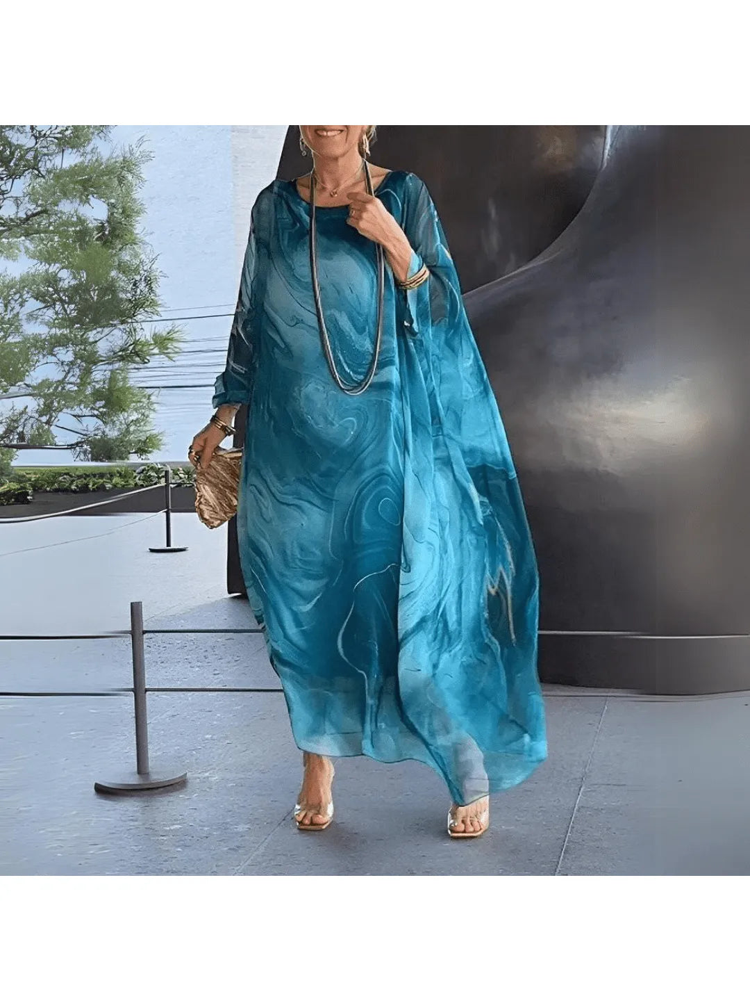 Laura™ - Charming Silk Chiffon Dress