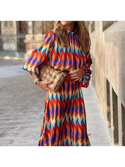 Marisol™ - Vibrant Geometric Dress