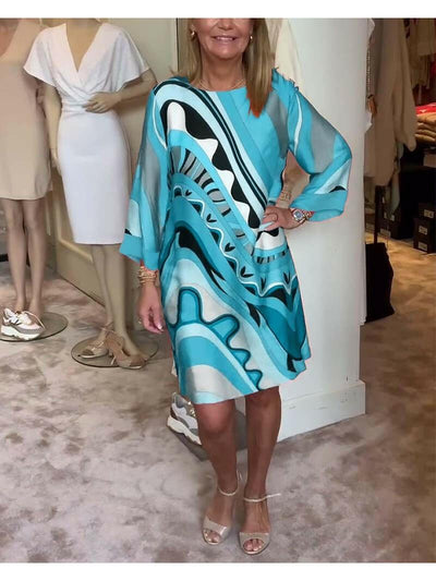 Mirabella™ - Vibrant Abstract Print Dress