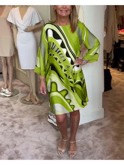 Mirabella™ - Vibrant Abstract Print Dress