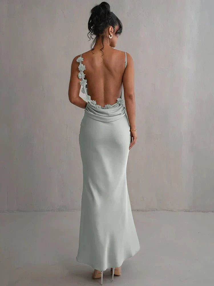 Pauline - Elegant Sultry Backless Maxi Dress