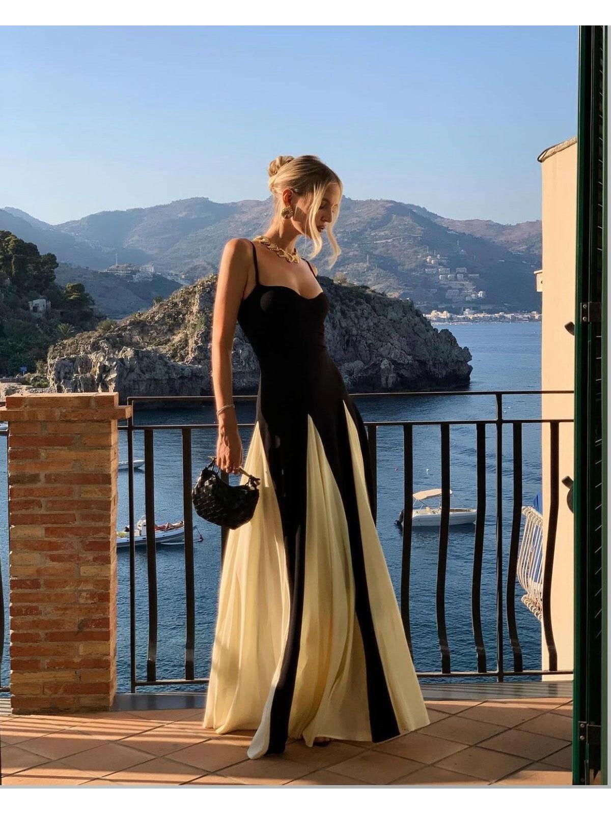 Viara - Paneled Maxi Dress