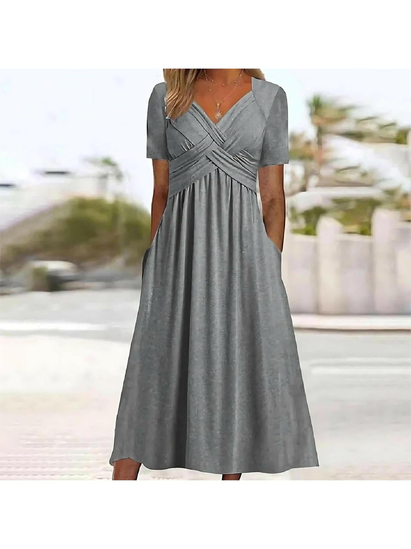 Vicky™ - Casual Elegance Midi Dress